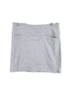 Womens S.C.&CO. Heather Gray Skort Built-In Shorts Nylon Blend Stretch Size L